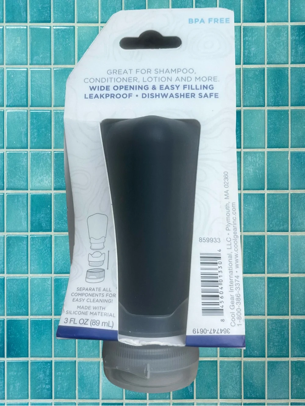 NWT Cool Gear Go-Gear 3oz Silicone Travel Tube Black